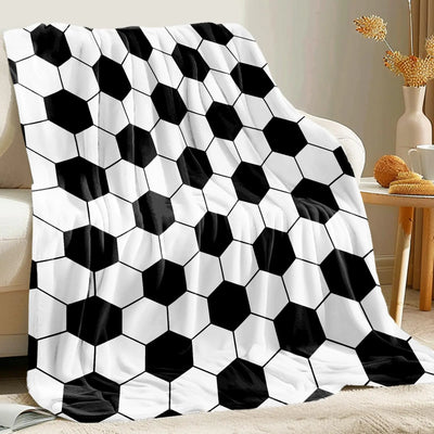 KING DARE Soccer Blanket Soccer Gifts for Boys Girls 6-8-12 Unique Soccer Stuff Gifts for Soccer Lover Soft Fleece Soccer Throw Blankets for Kids 40x50 Inch