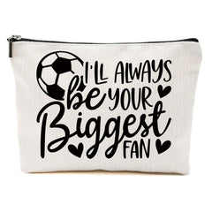 Funny Soccer Gifts Soccer Stuff Soccer Makeup Bag Soccer Coach Gifts Soccer Mom Essentials Cosmetic Bag Travel Bag Toiletry Bag Zipper Pouch for Women Soccer Lovers Players Her Christmas Birthday