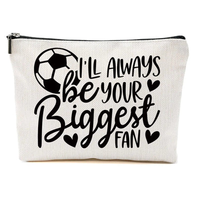 Funny Soccer Gifts Soccer Stuff Soccer Makeup Bag Soccer Coach Gifts Soccer Mom Essentials Cosmetic Bag Travel Bag Toiletry Bag Zipper Pouch for Women Soccer Lovers Players Her Christmas Birthday