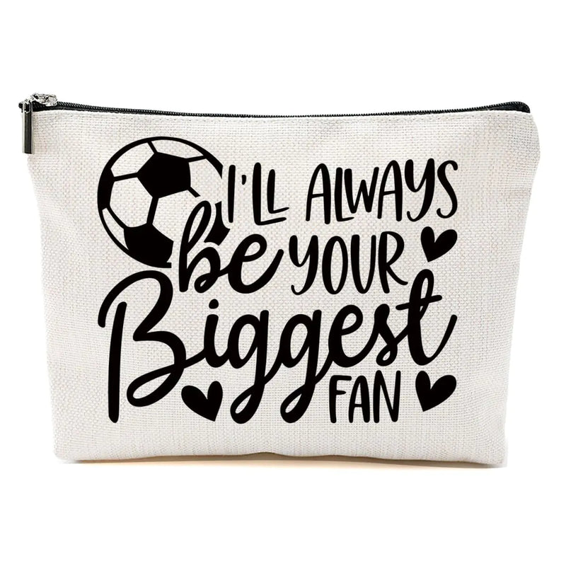 Funny Soccer Gifts Soccer Stuff Soccer Makeup Bag Soccer Coach Gifts Soccer Mom Essentials Cosmetic Bag Travel Bag Toiletry Bag Zipper Pouch for Women Soccer Lovers Players Her Christmas Birthday